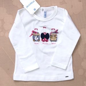 🧳🎀 Mayoral long-sleeve graphic tee